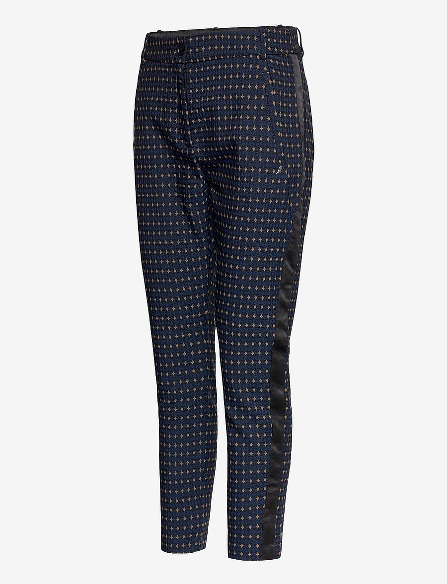 Coster Copenhagen - Pants in jaquard - Stella - slim-fit hosen - black - 2