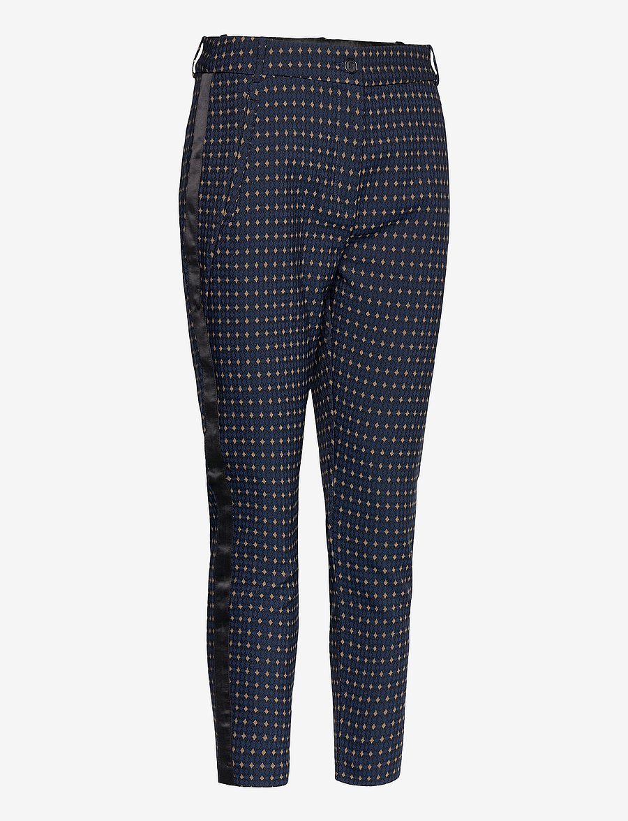 Coster Copenhagen - Pants in jaquard - Stella - slim-fit hosen - black - 3