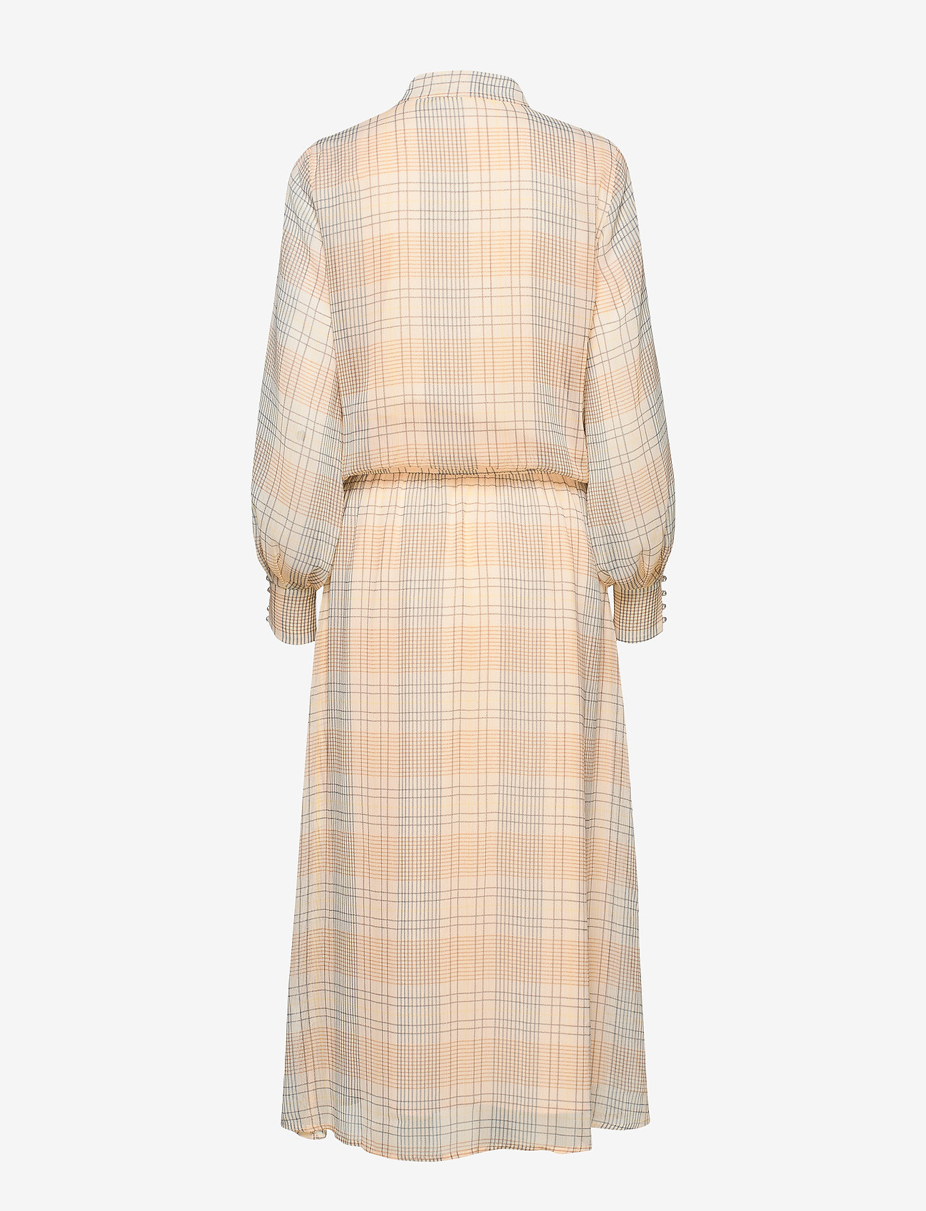 Coster Copenhagen - Dress long sleeved in check print - maxi dresses - check print - 1