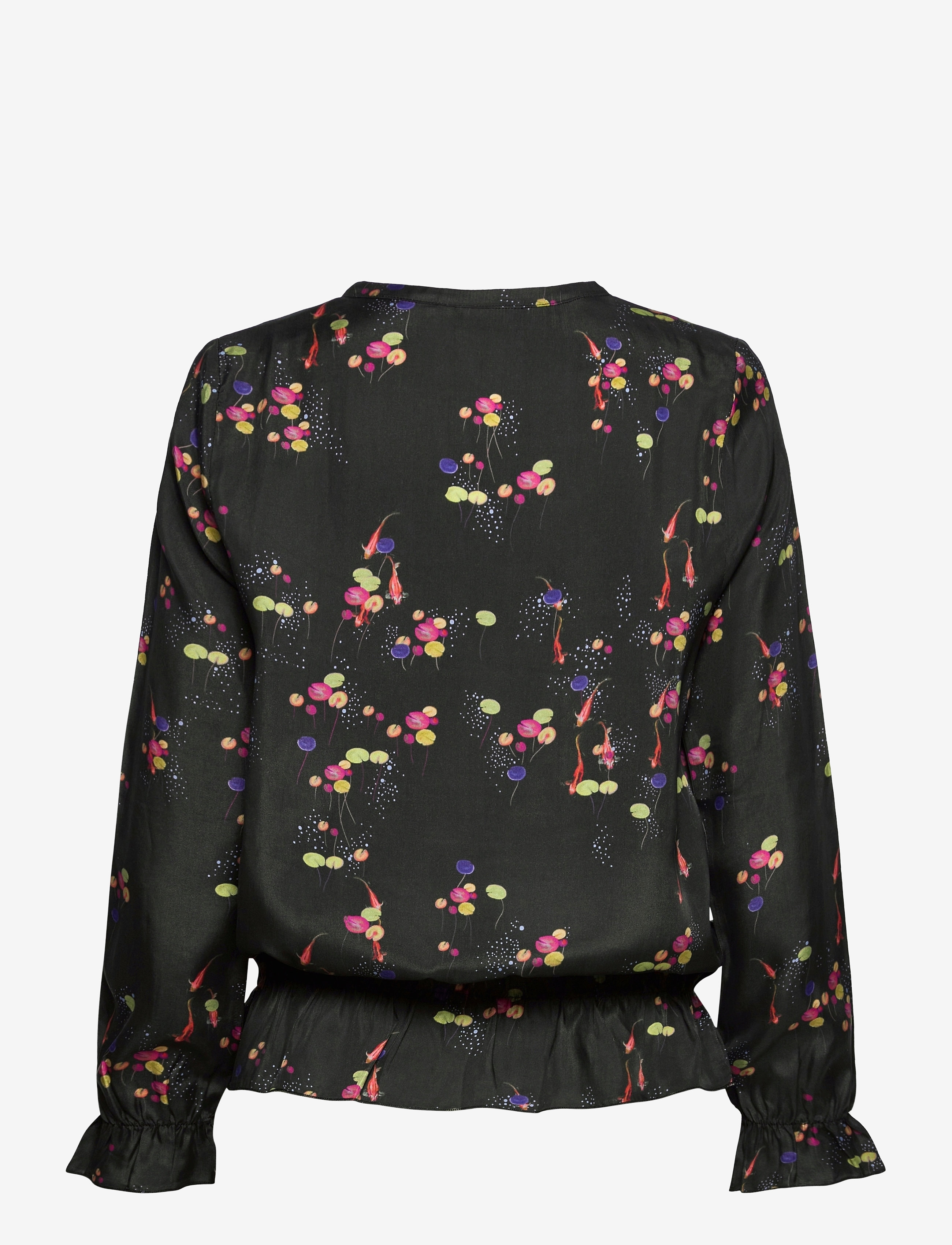 Coster Copenhagen - Blouse in carp print - long sleeved blouses - carp dark print - 1