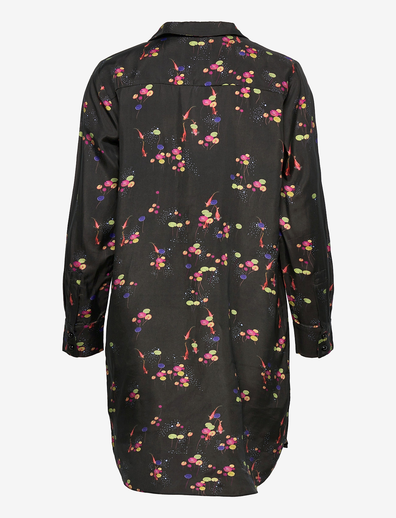 Coster Copenhagen - Dress in carp print w. revert detai - hemdkleider - carp dark print - 1