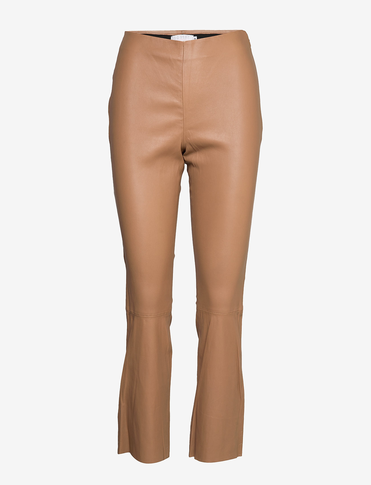 Coster Copenhagen - Leather pants - cropped - caramel - 0