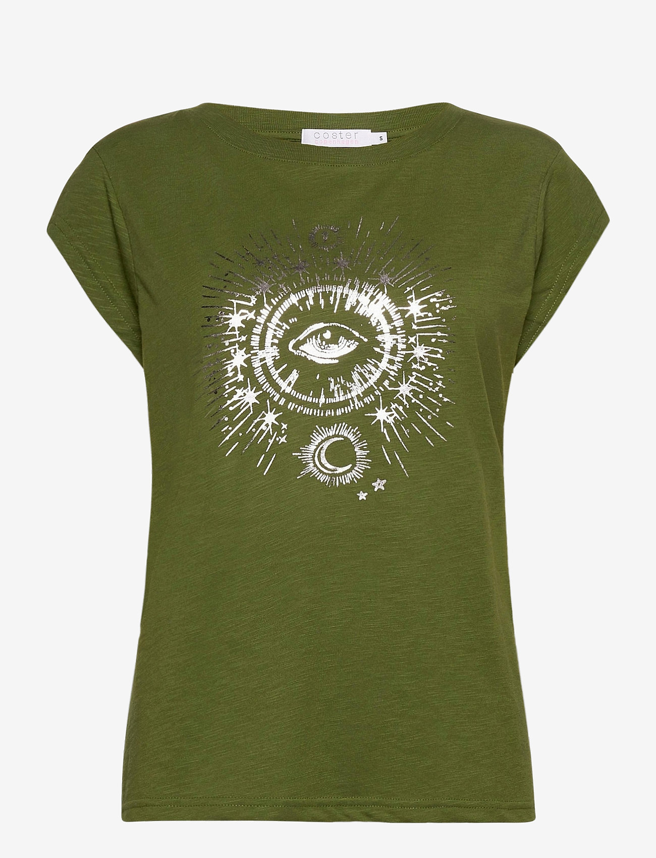 Coster Copenhagen - T-shirt w. tarot print - t-skjorter - forest green - 0