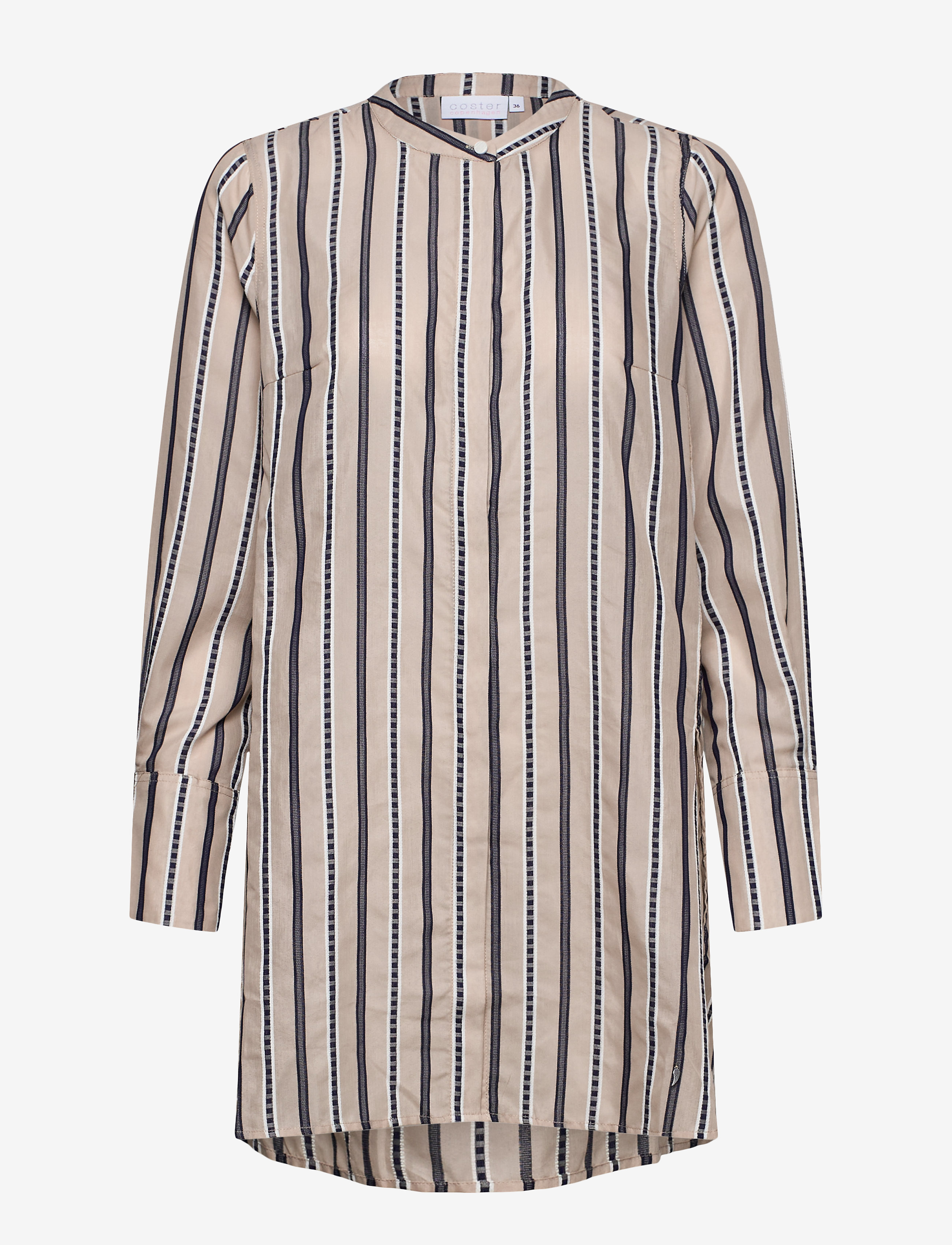 Coster Copenhagen Long shirt w. high cuffs - Tøj - SAND MIX / beige