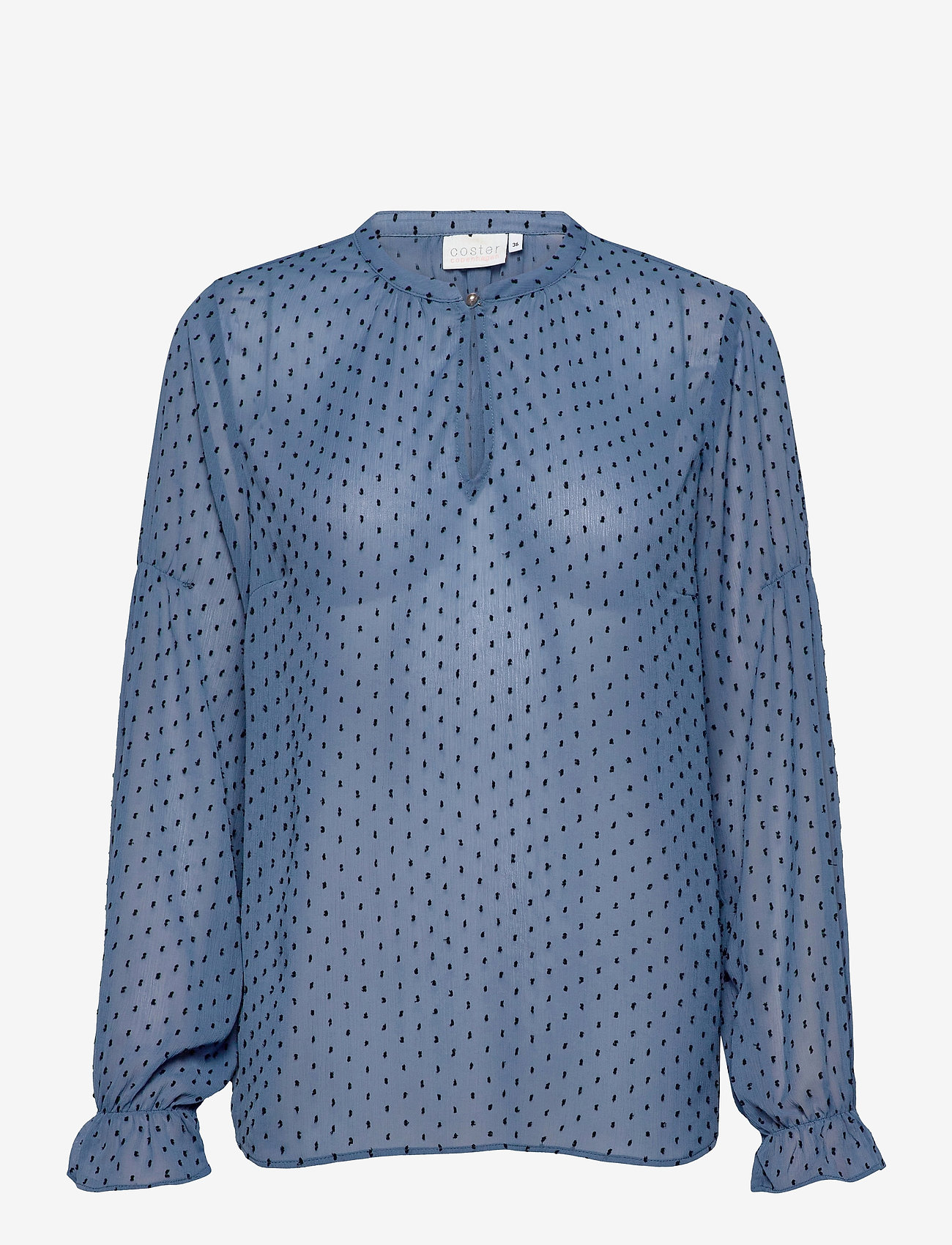 Coster Copenhagen - Blouse w. elastic at sleeve - misty blue - 0