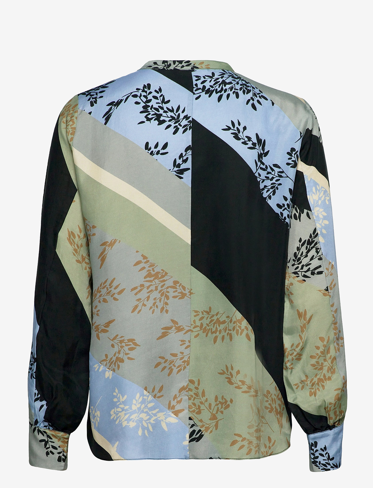 Coster Copenhagen - Blouse in cupro w. buttons - diagonal flower print - 1