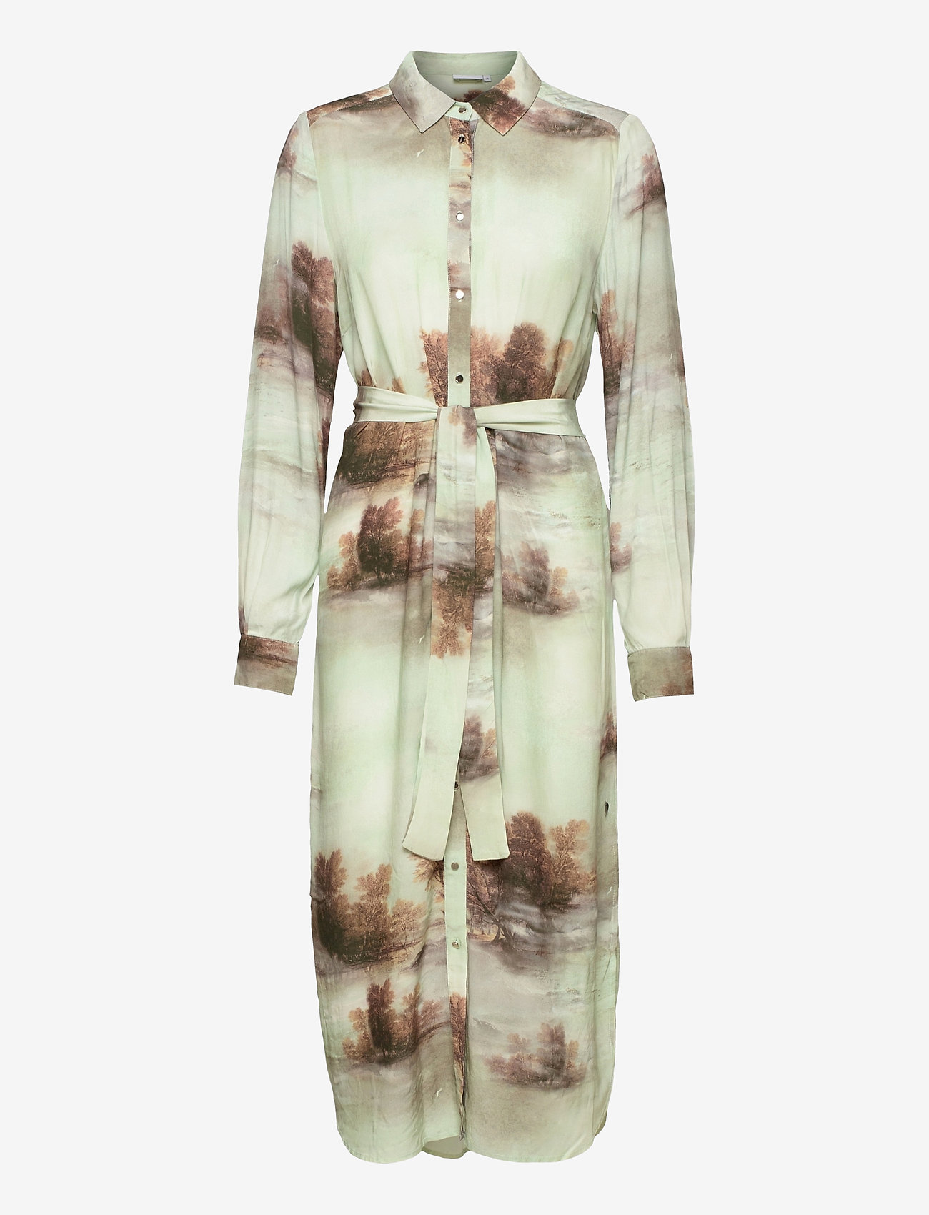 Coster Copenhagen - Shirt dress w. tie string - misty forest print - 0