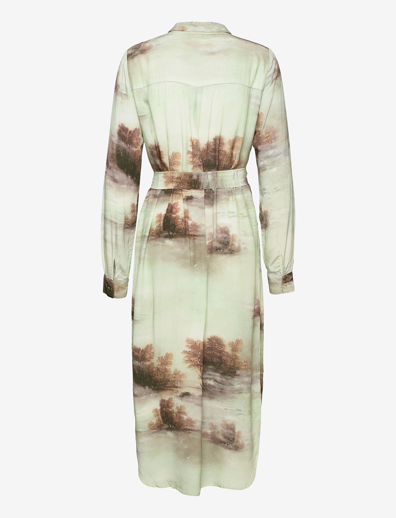 Coster Copenhagen - Shirt dress w. tie string - misty forest print - 1