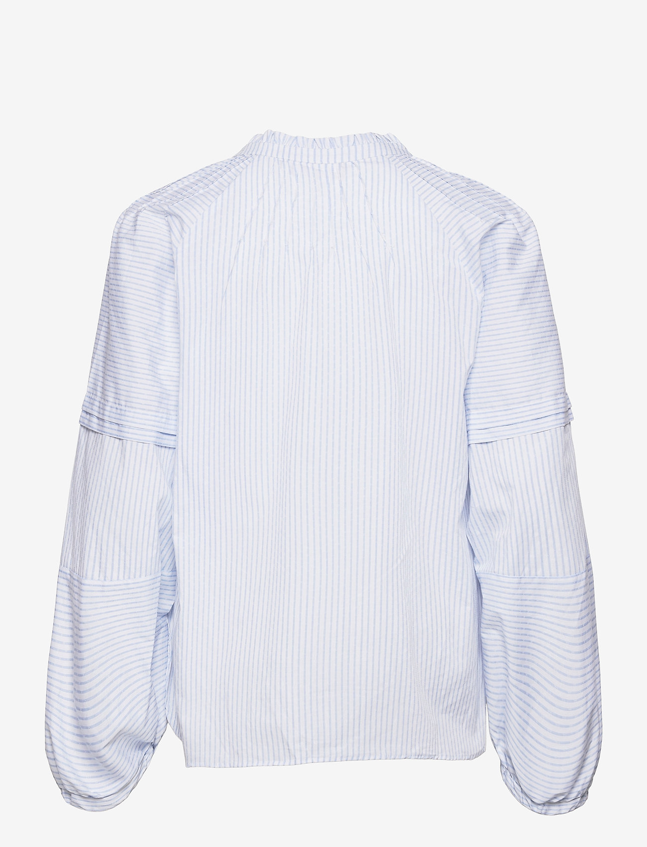 Coster Copenhagen - Shirt with pleats at neck in light - sky blue stripes - 1