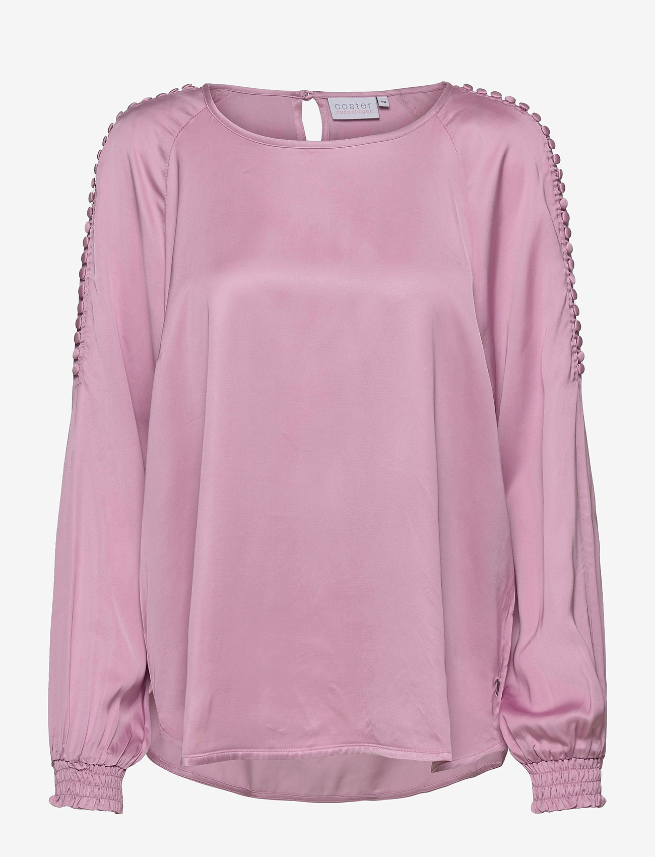 Blouse w. raglan and smock cuffs - ORCHID PINK