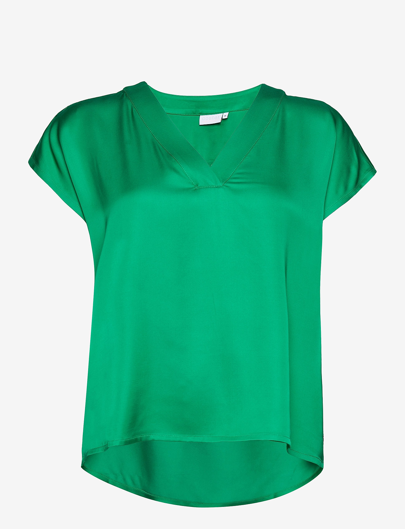 Coster Copenhagen - Top w. v-neck - emerald green - 0