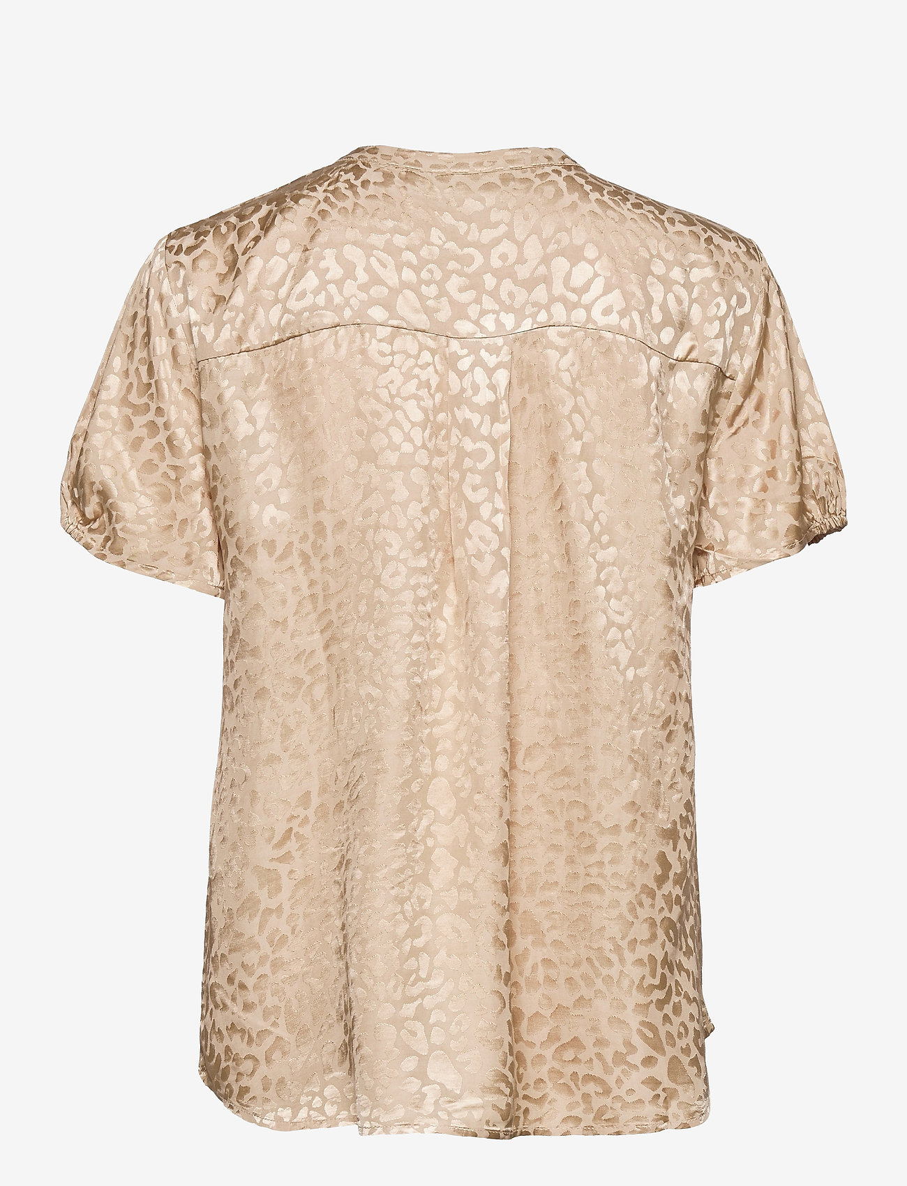 Coster Copenhagen - Blouse in leopard jacquard w. short - vanilla - 1