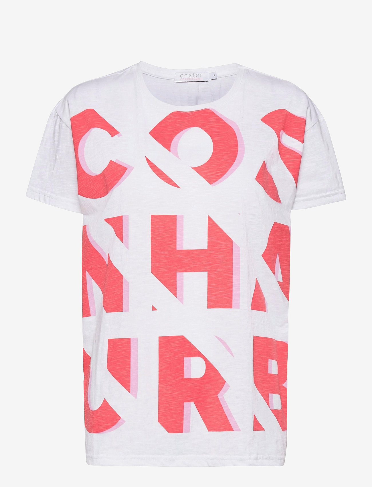Coster Copenhagen - Oversize T-shirt w. oversize print - white - 0