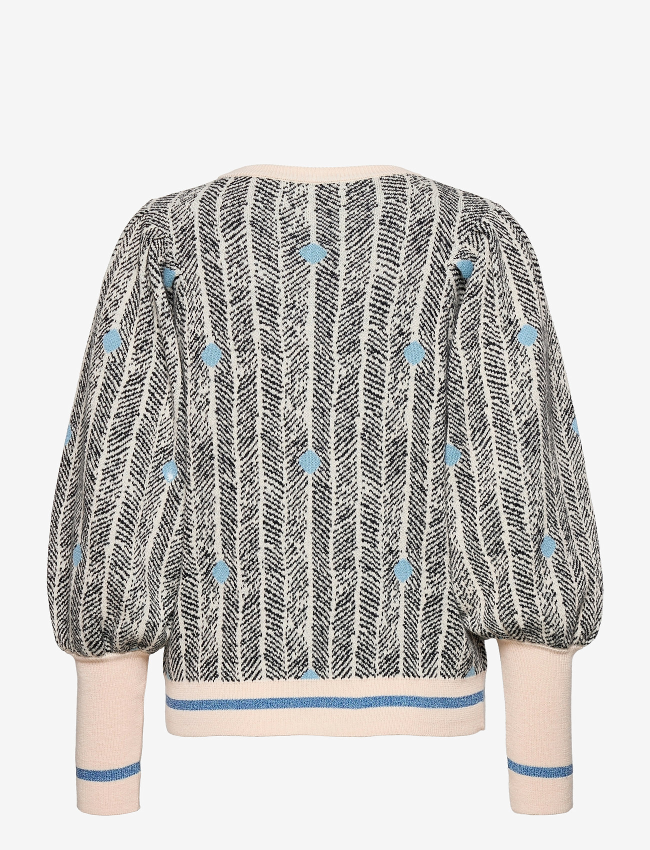 Coster Copenhagen - Sweater in sprout jacquard w. volum - sprout print - black - 1