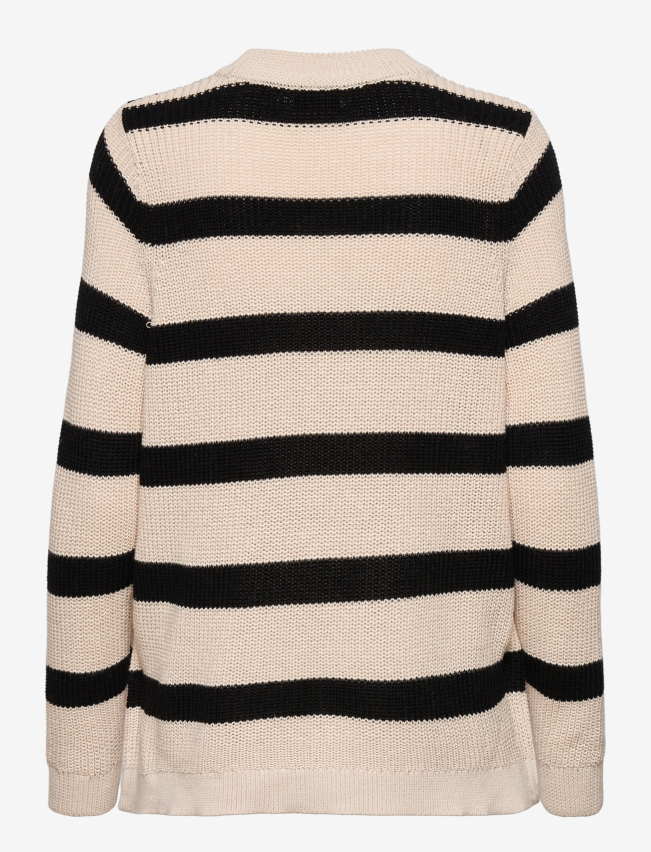 Coster Copenhagen - Knit with long back - Seawool - cream stripes - 1