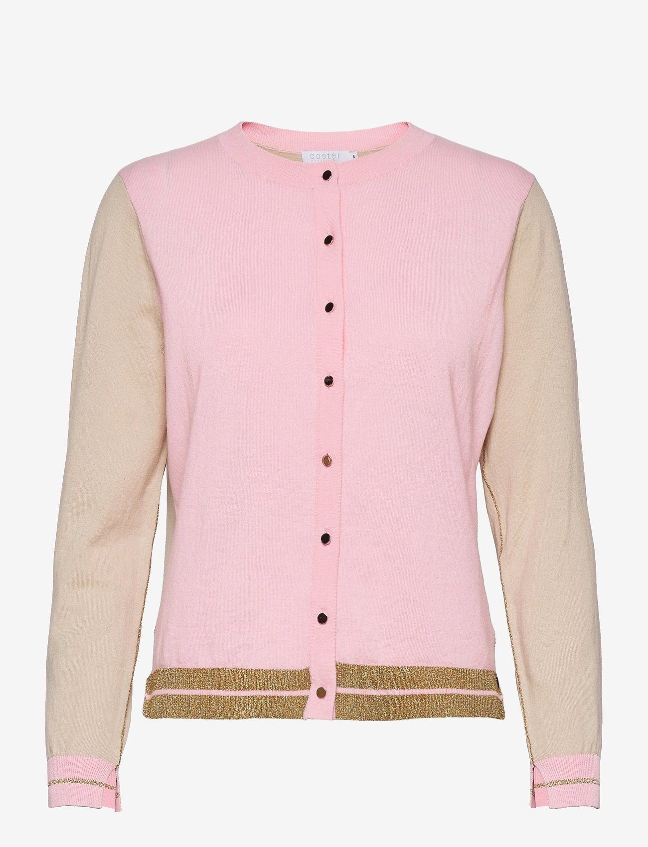 Coster Copenhagen - Cardigan w. lurex rib - persian pink - 0
