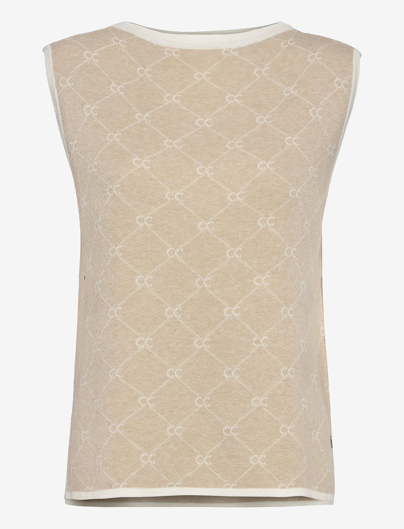 Coster Copenhagen - Knit vest in CC jacquard - cc jacquard - vanilla - 0
