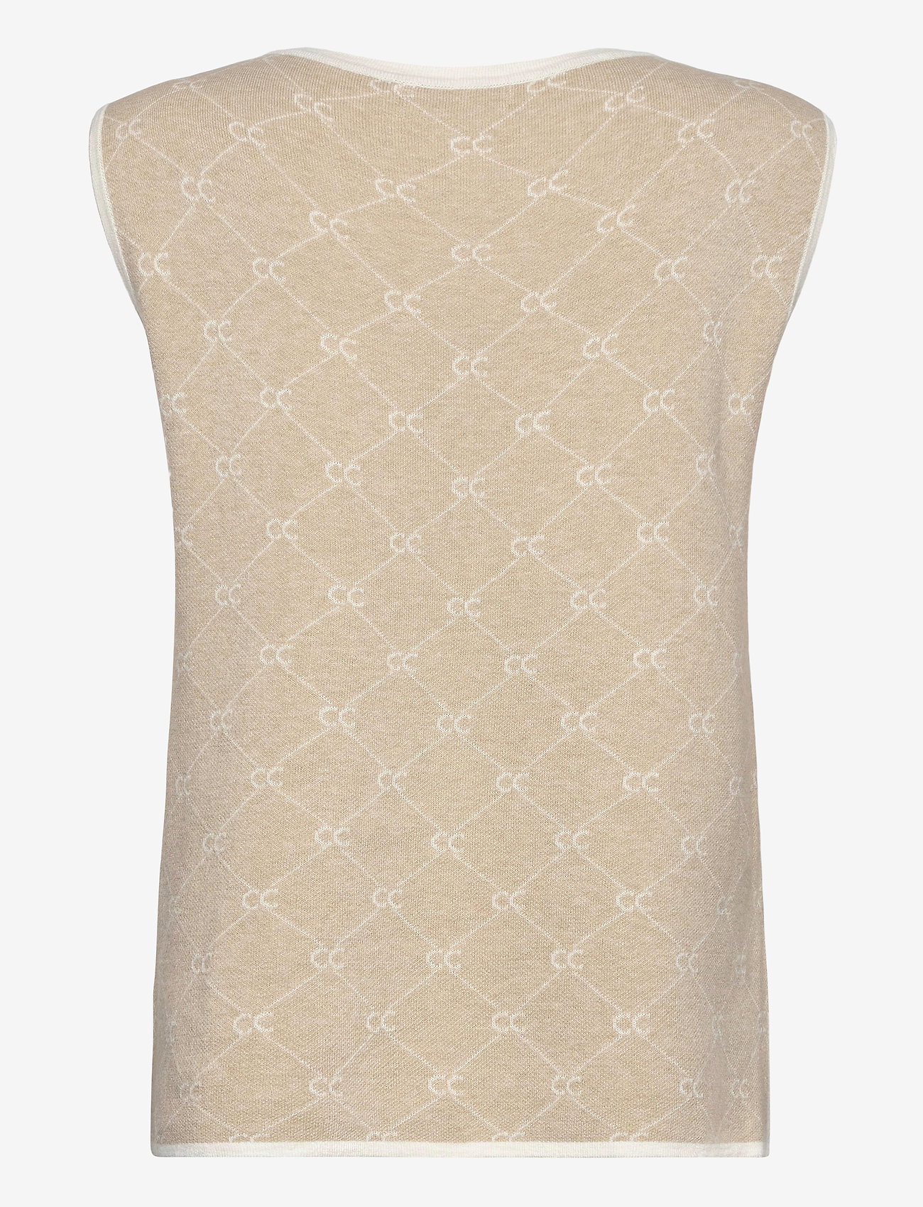 Coster Copenhagen - Knit vest in CC jacquard - cc jacquard - vanilla - 1