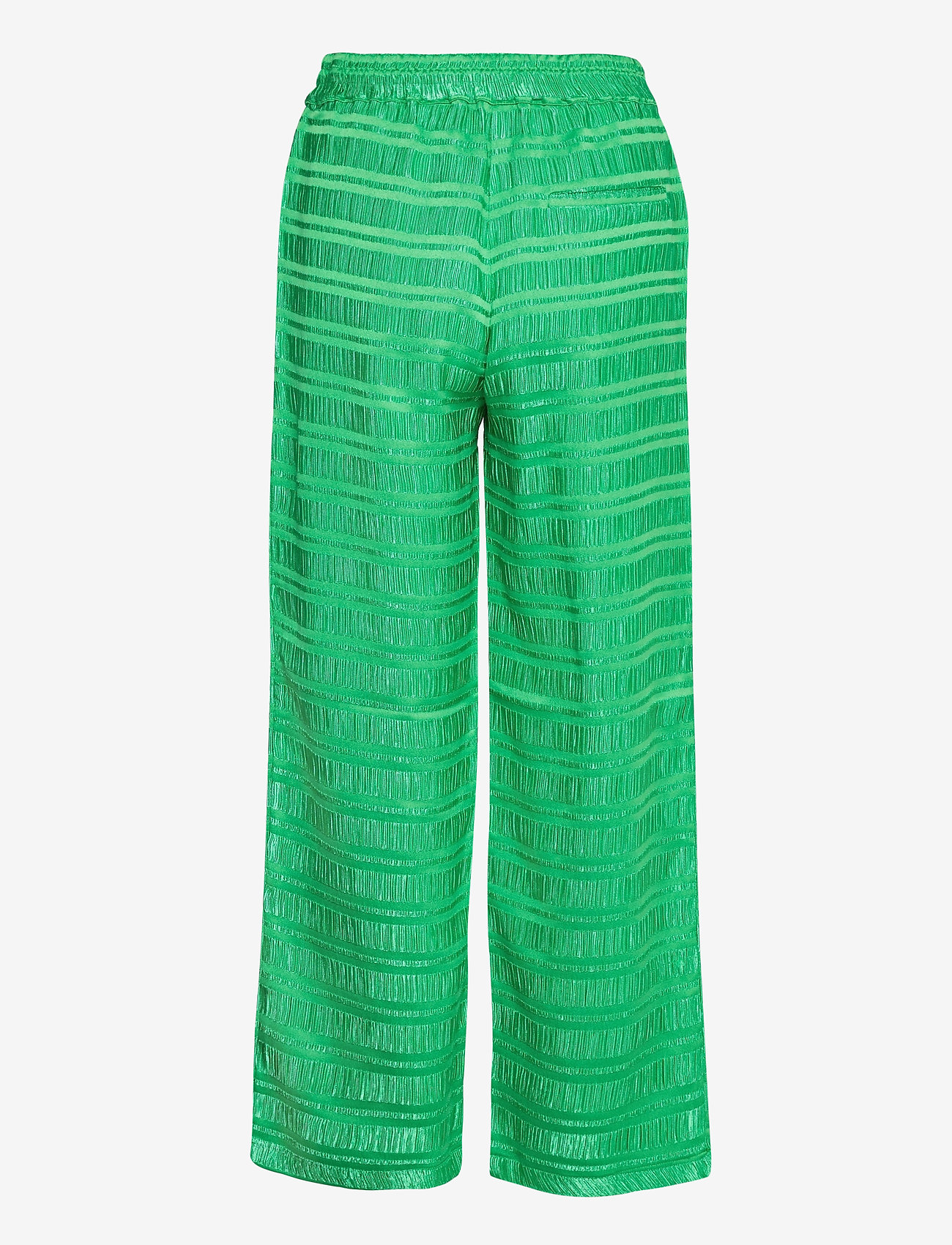 Coster Copenhagen - Pants w. elastic waist in stripe ja - emerald green - 1