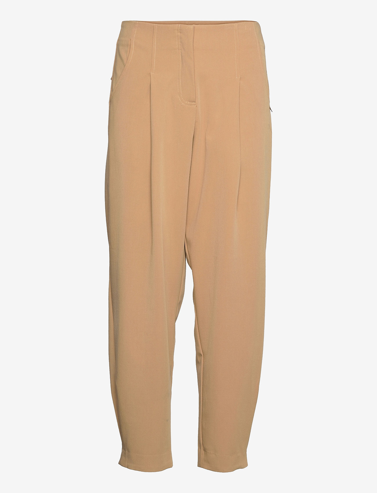 Coster Copenhagen - Pants w. carrot cut and pleats - golden beige - 0