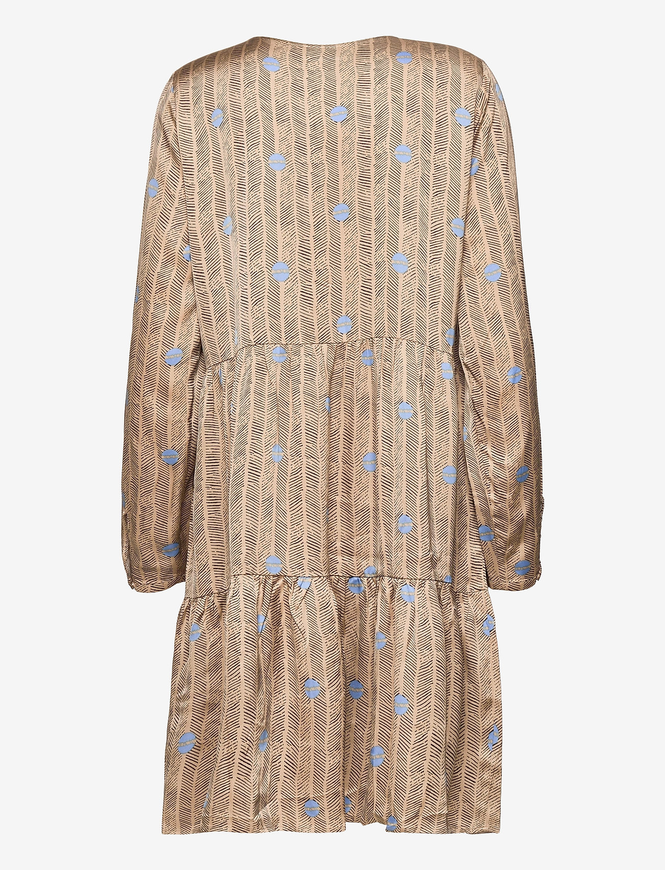 Coster Copenhagen - Dress in Sprout print - midi kjoler - sprout print - sand - 1