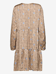Coster Copenhagen - Dress in Sprout print - midi kjoler - sprout print - sand - 1