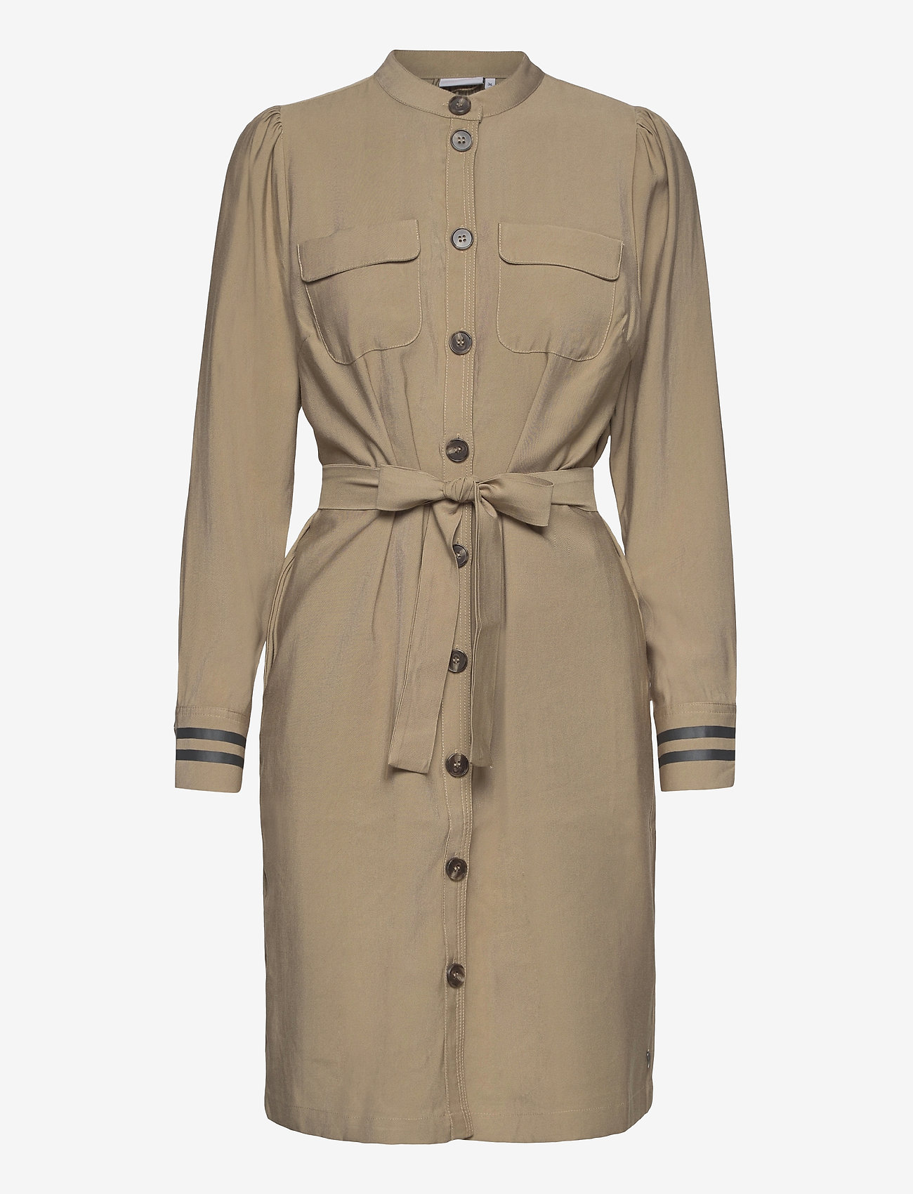 Coster Copenhagen - Shirt dress w. belt - grey sand - 0
