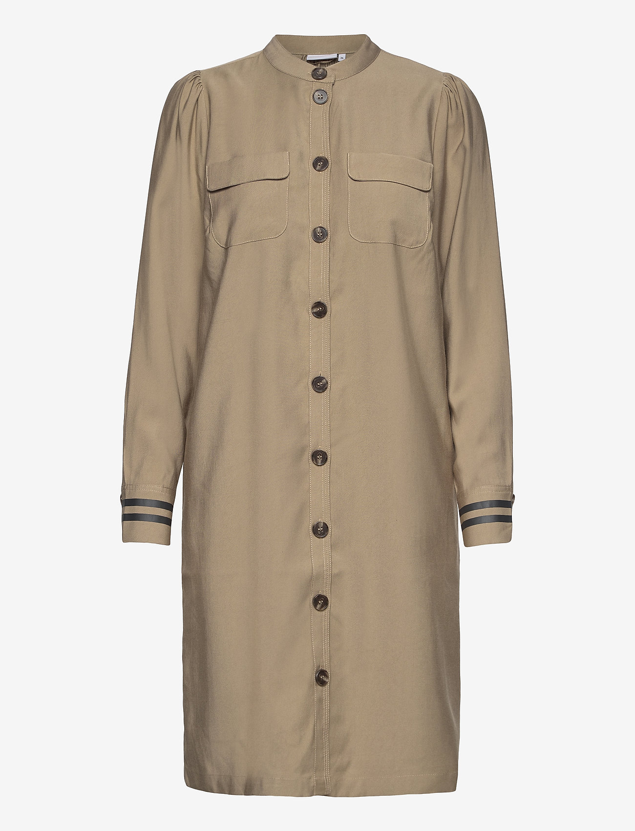 Coster Copenhagen - Shirt dress w. belt - grey sand - 2
