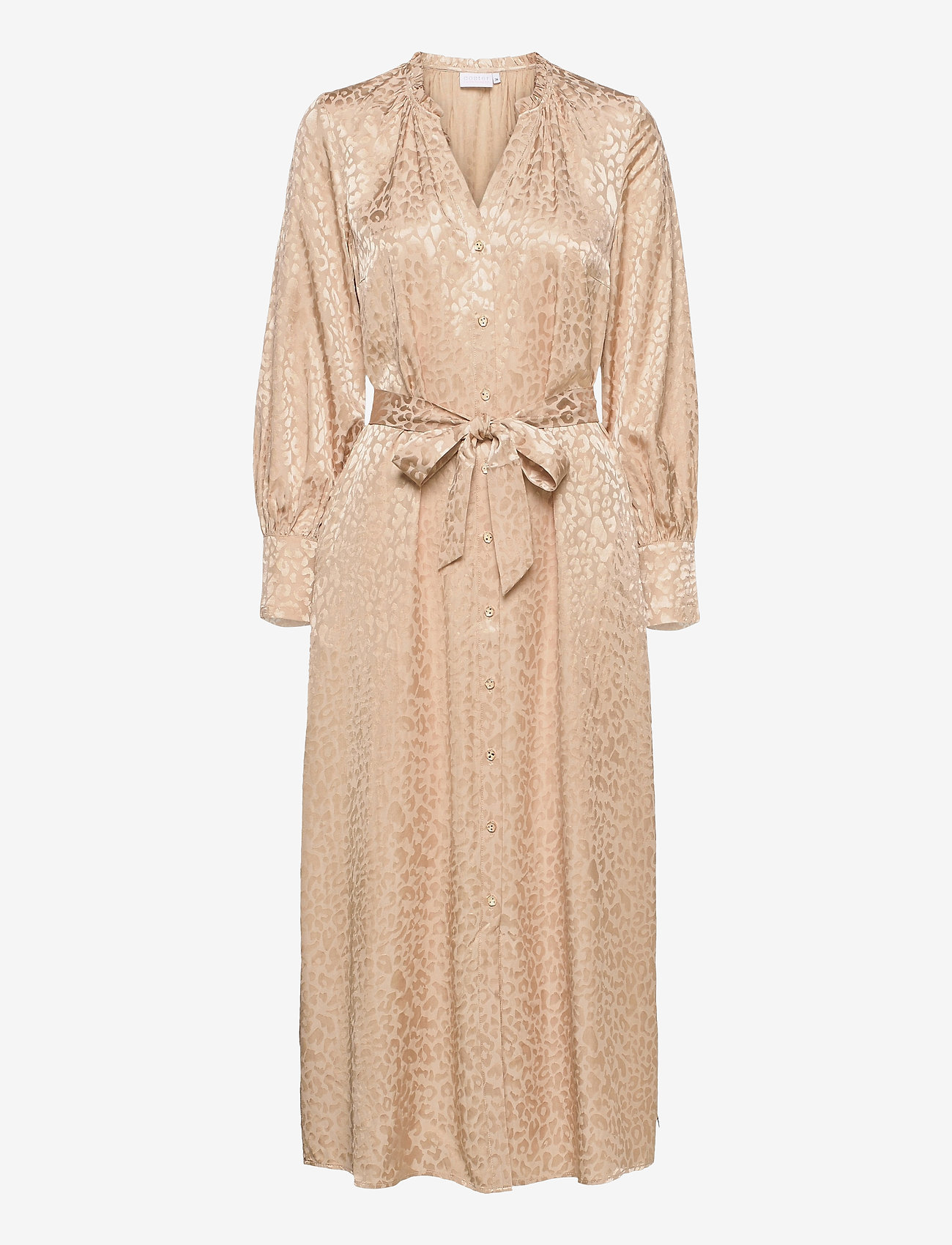 Coster Copenhagen - Shirt dress in leopard jacquard - vanilla - 0