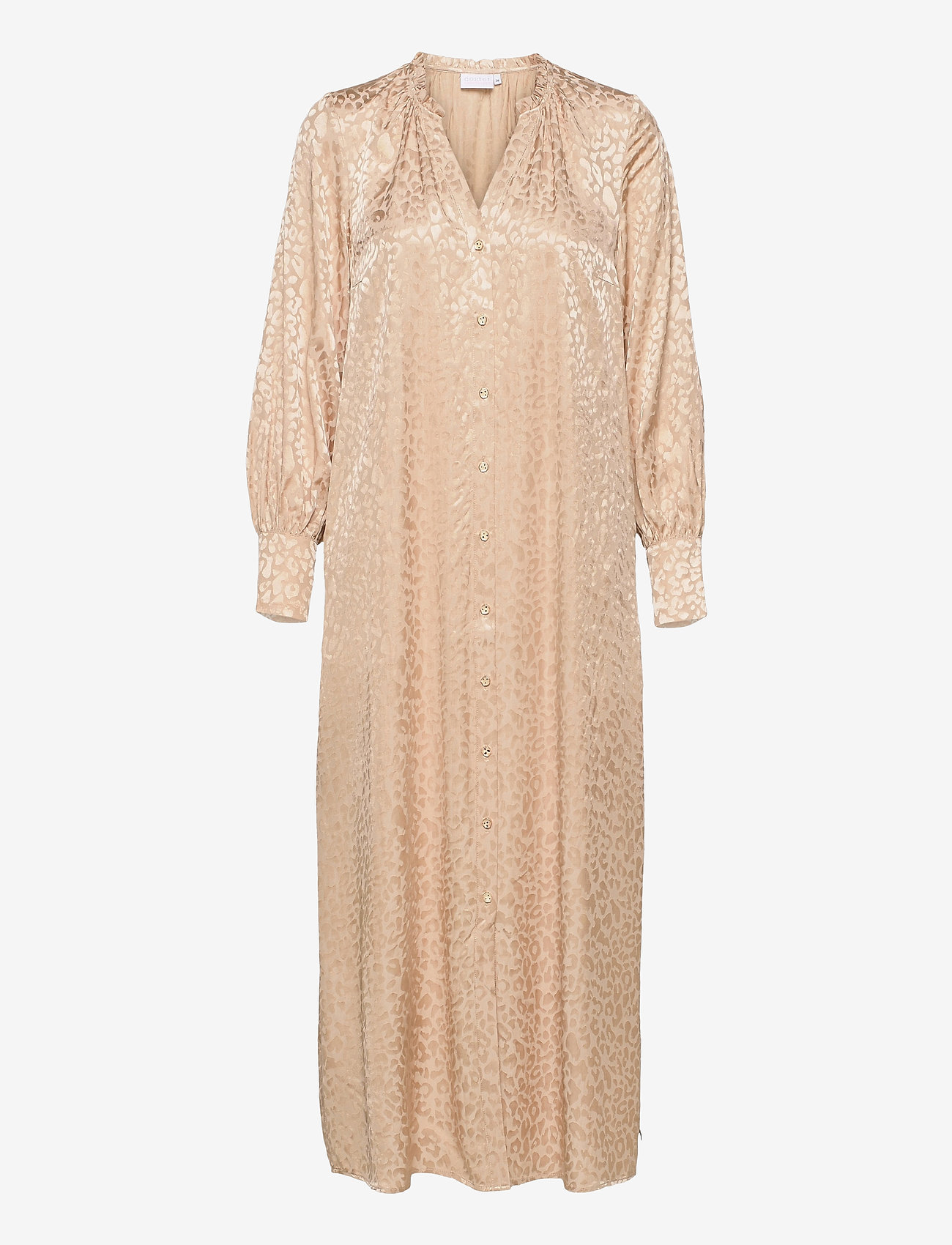 Coster Copenhagen - Shirt dress in leopard jacquard - vanilla - 2