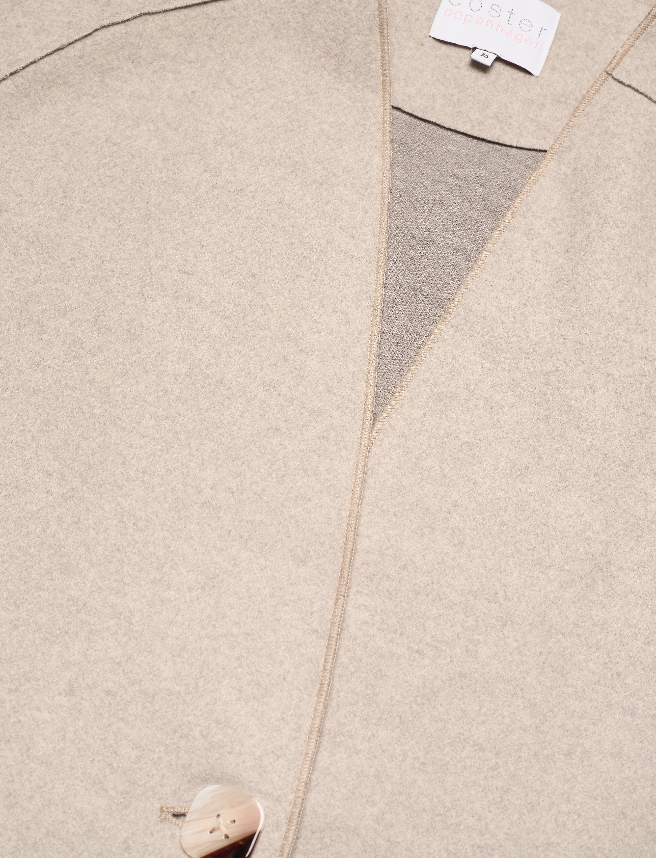 Coster Copenhagen - Coat wool felt - camel melange - 2