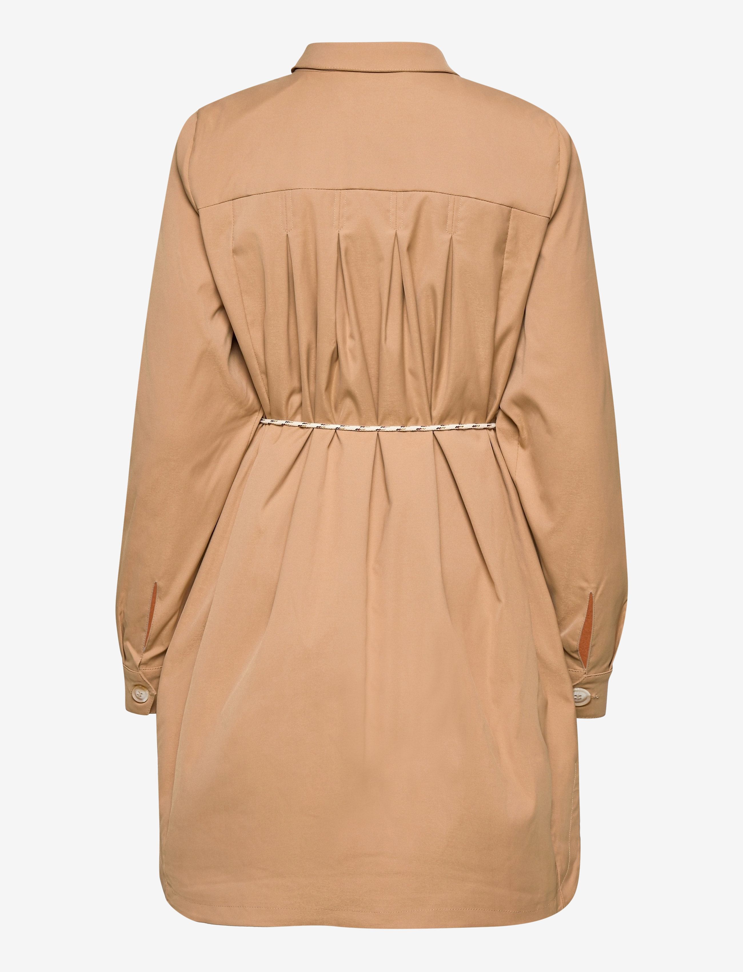 Coster Copenhagen - Sporty coat w. belt - golden beige - 1