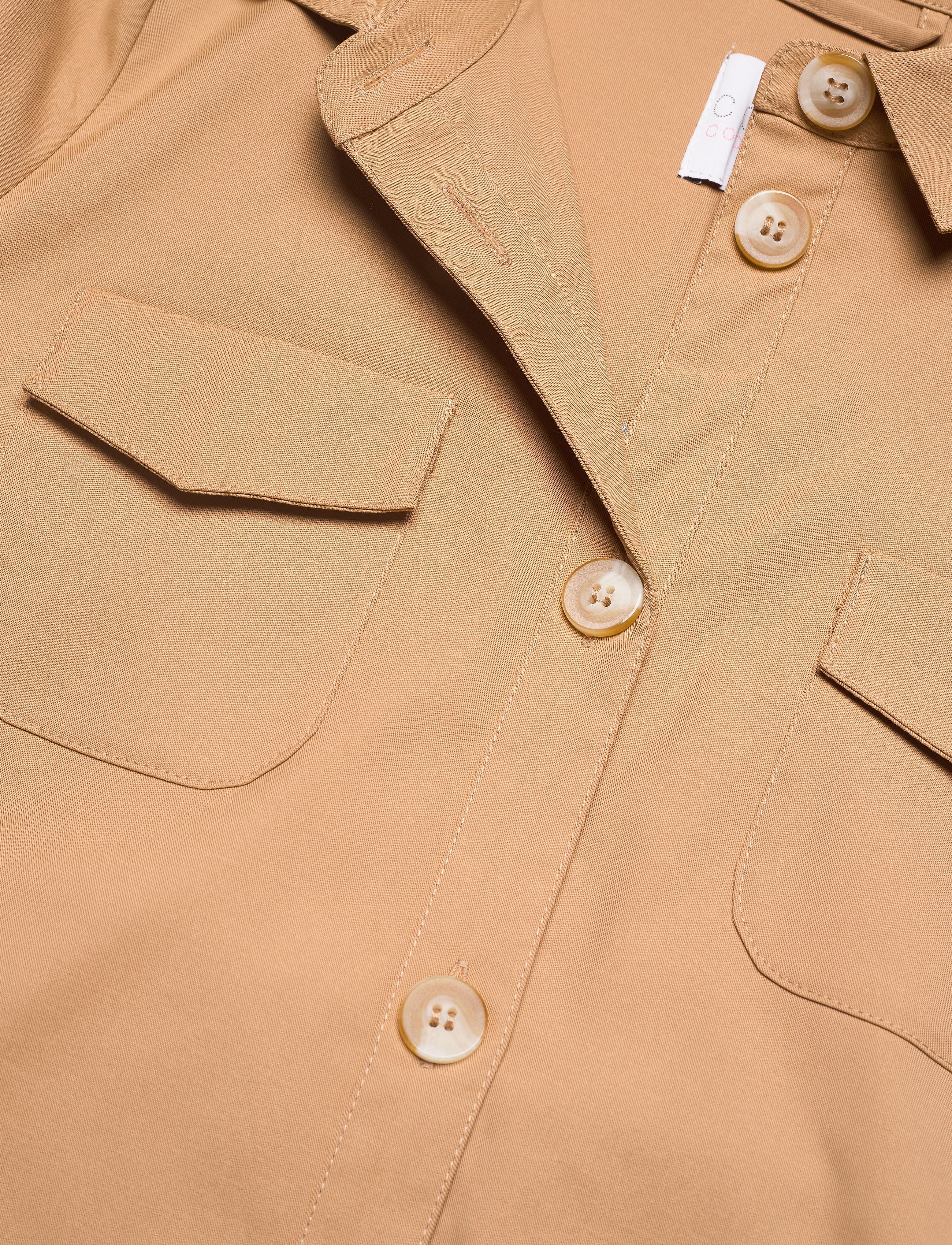 Coster Copenhagen - Sporty coat w. belt - golden beige - 2