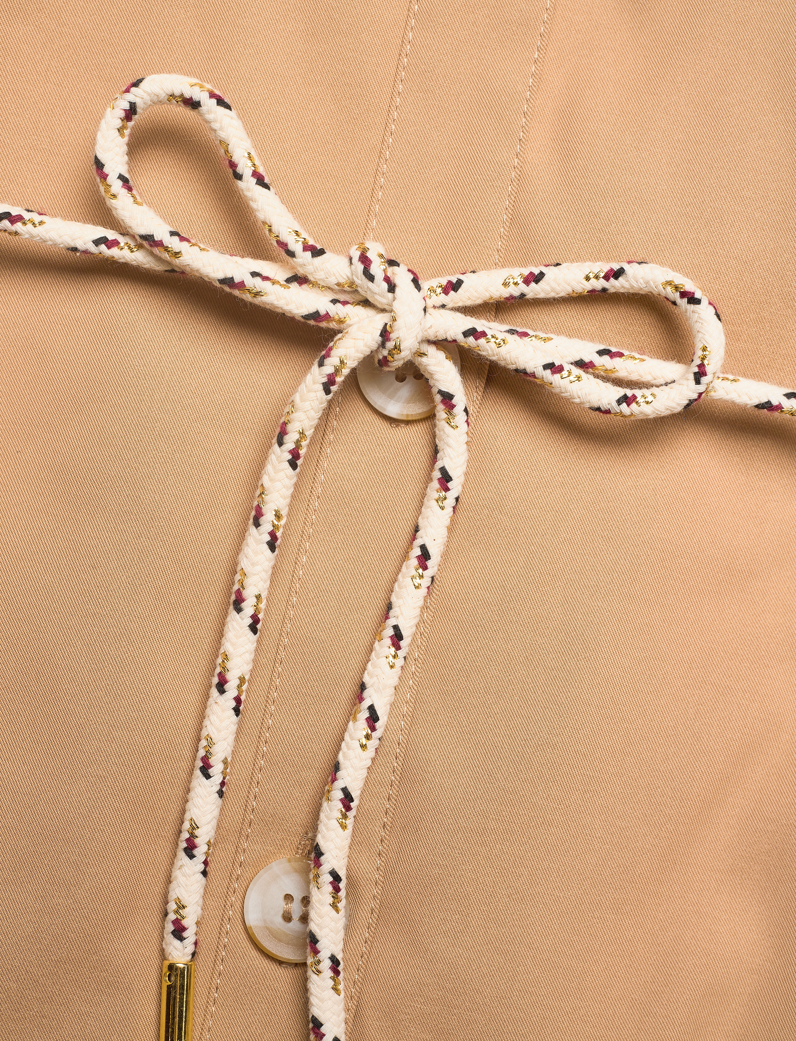 Coster Copenhagen - Sporty coat w. belt - golden beige - 3