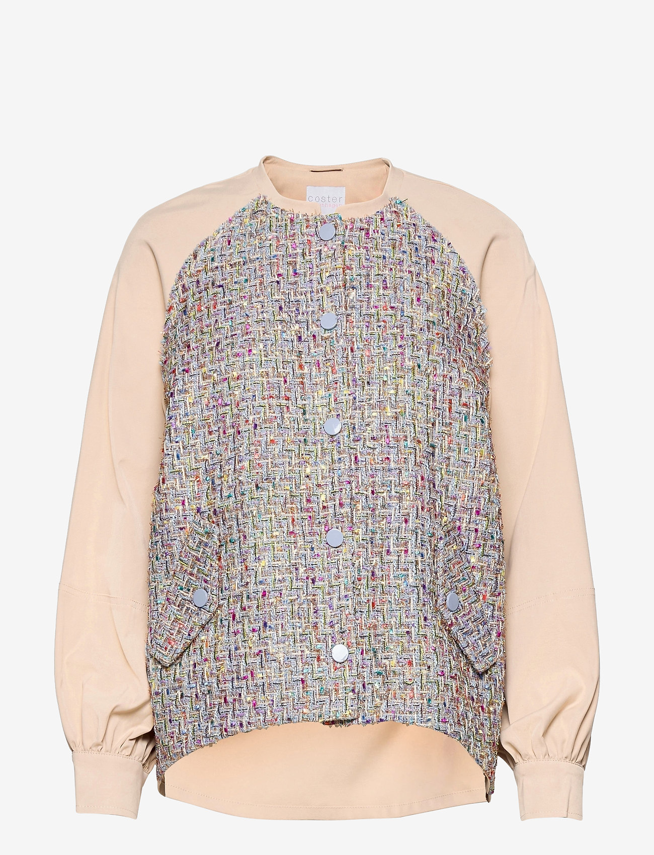 Coster Copenhagen - Boucle jacket - dusty blue boucle - 0