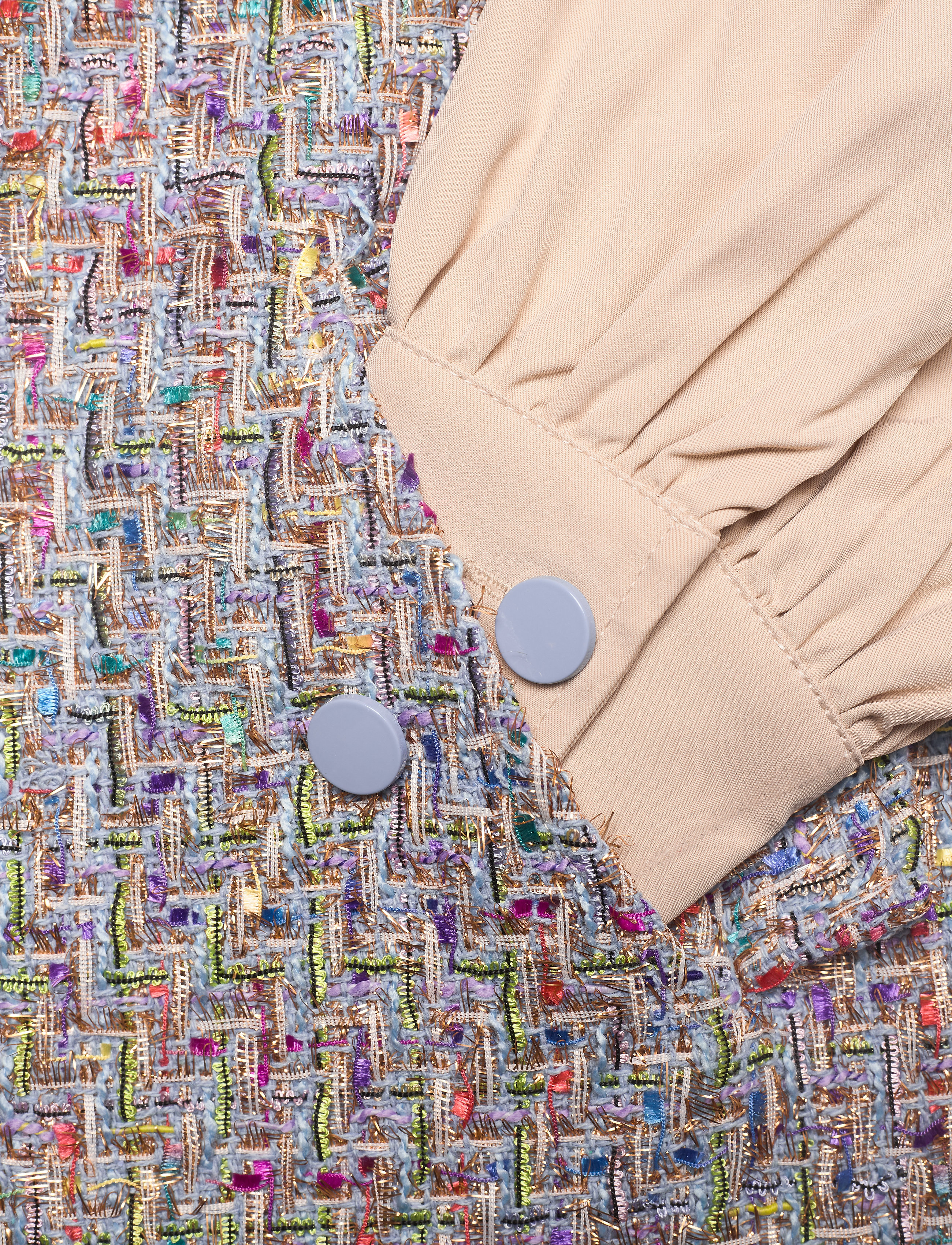 Coster Copenhagen - Boucle jacket - dusty blue boucle - 3