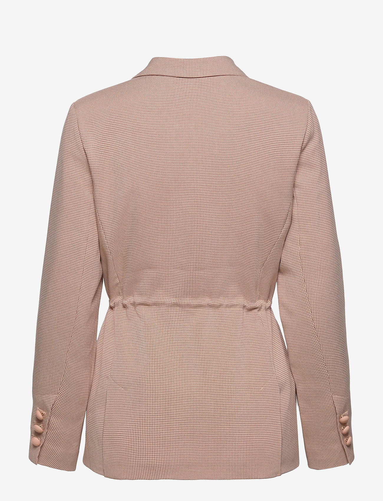Coster Copenhagen - Sporty blazer w. tie string - cream/pink check - 1