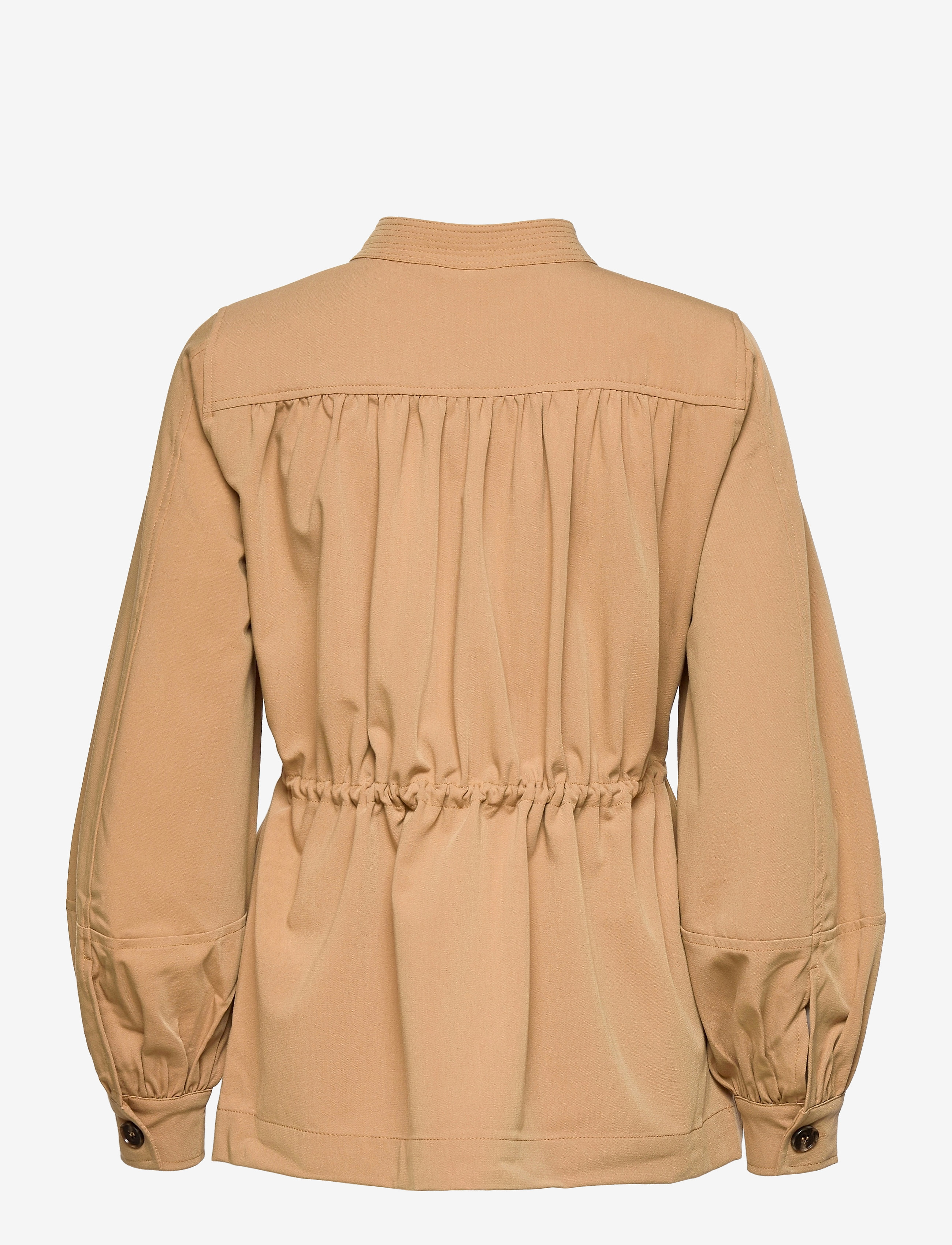 Coster Copenhagen - Jacket w. volume sleeves and tie-st - golden beige - 1