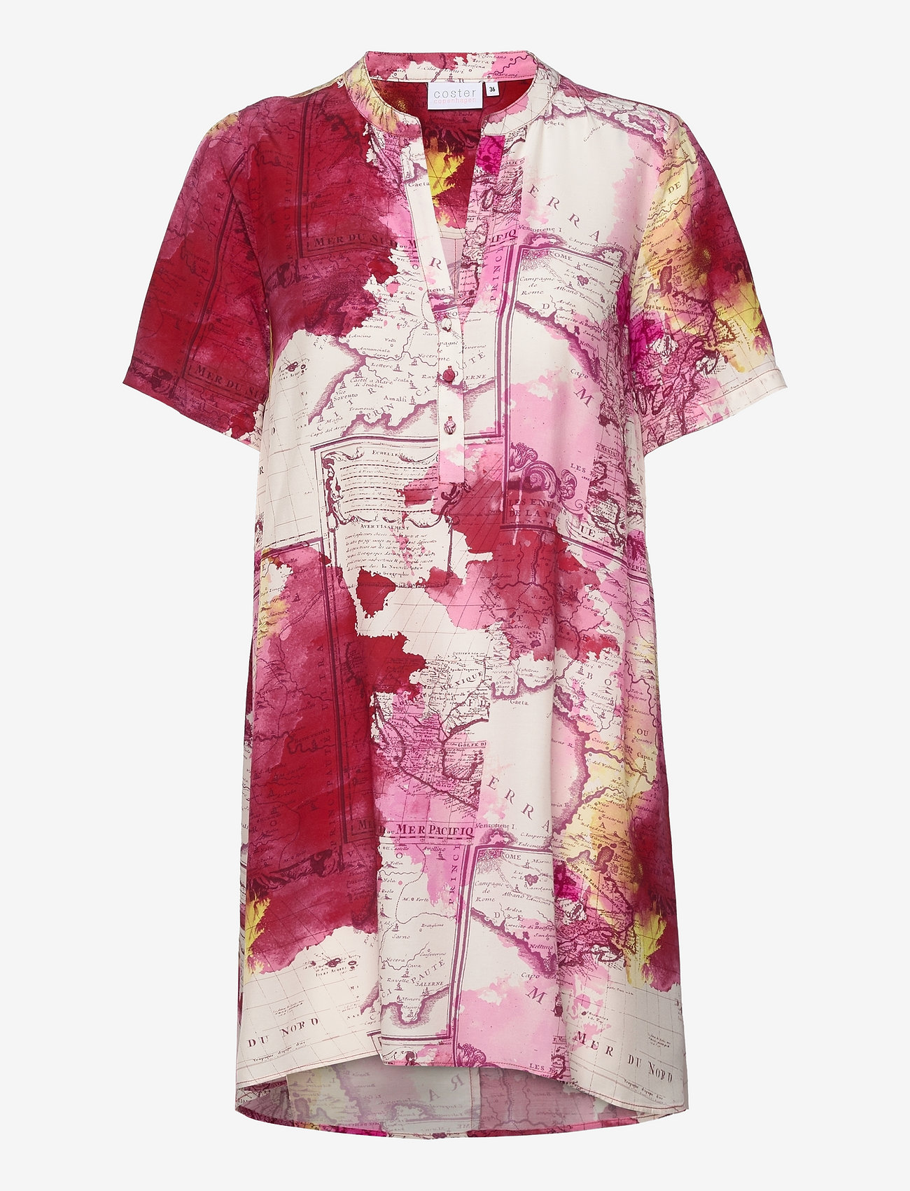 Coster Copenhagen - Kaftan top with map print - map print - 0