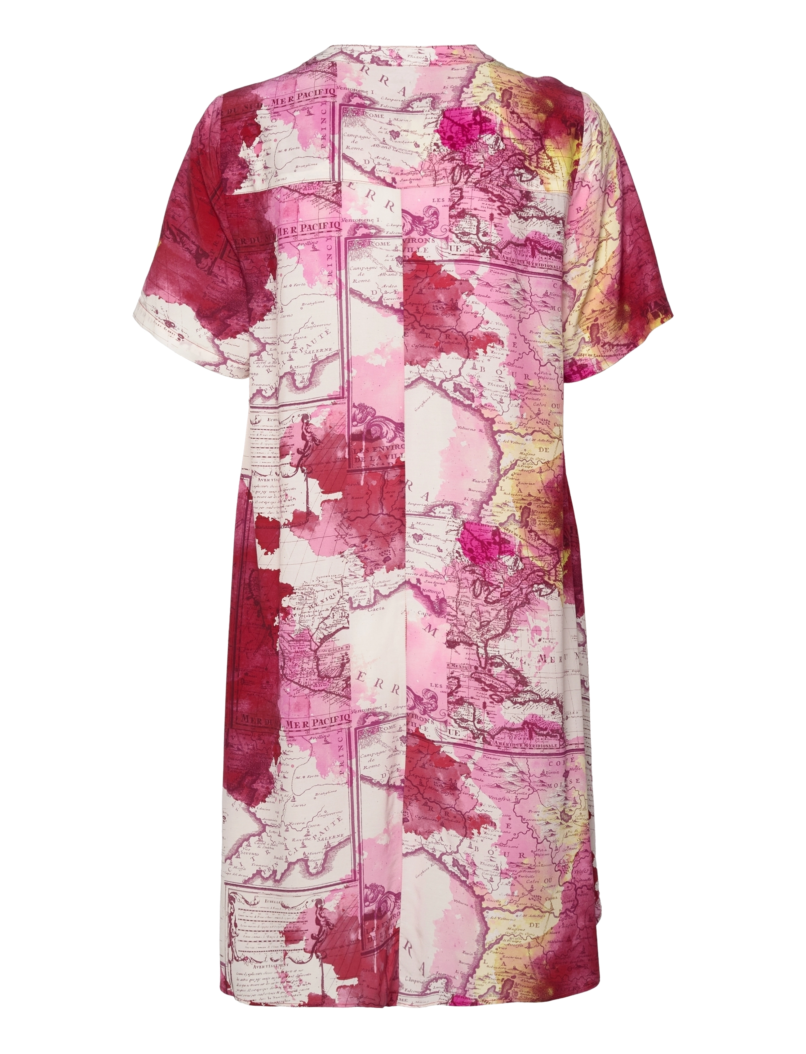 Coster Copenhagen - Kaftan top with map print - kurzämlige blusen - map print - 1