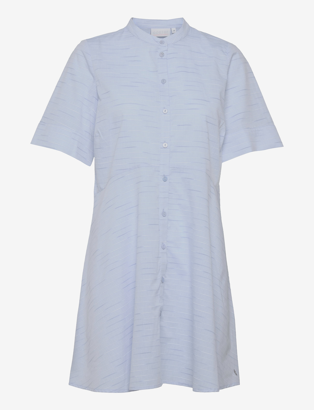 Coster Copenhagen - Long shirt with mid sleeve length - kortärmade blusar - powder blue melange - 0
