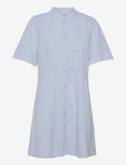 Long shirt with mid sleeve length - POWDER BLUE MELANGE