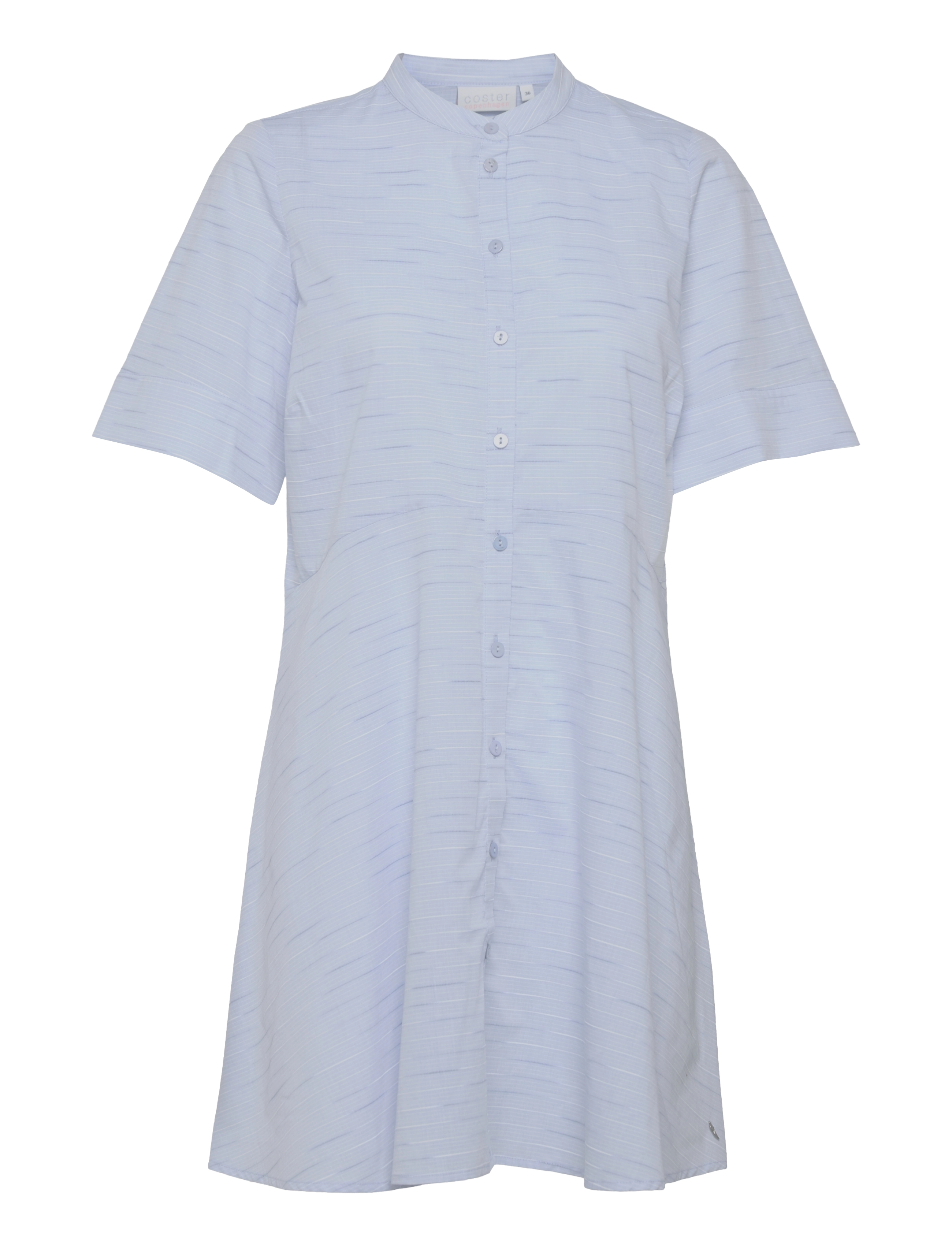 Coster Copenhagen Long shirt with mid sleeve length - Last chance - POWDER BLUE MELANGE / blue