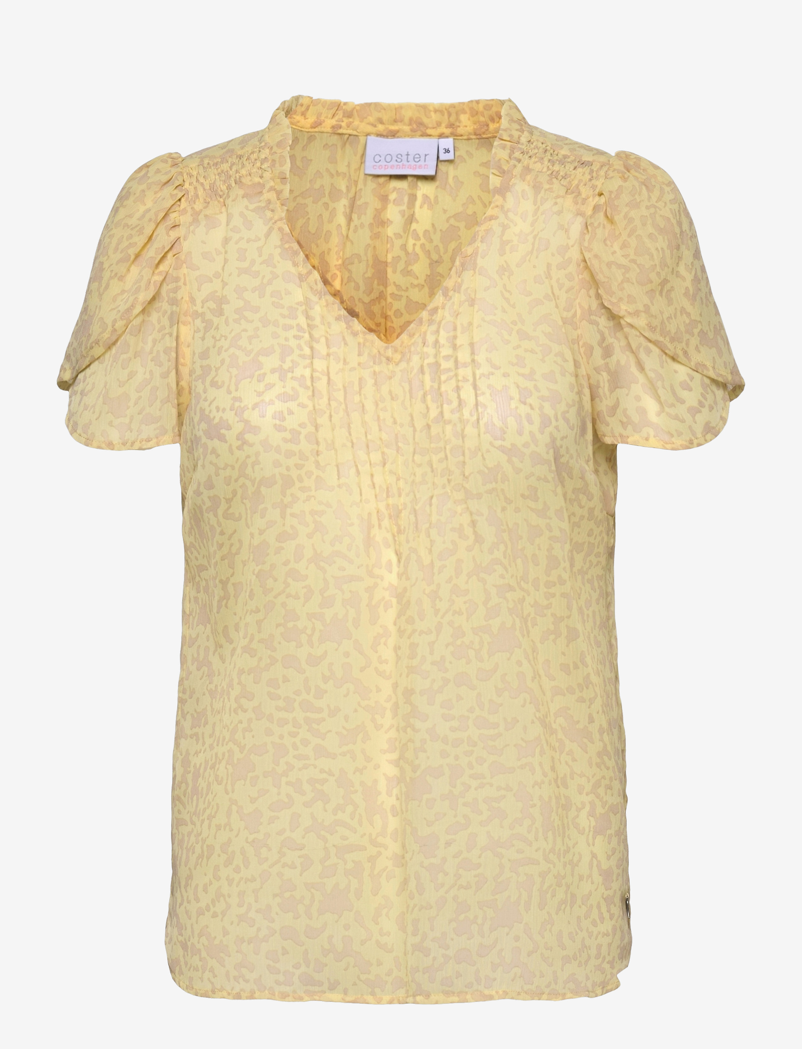 COSTER COPENHAGEN Oberteil In Splash Print Gelb - 34 - Damen