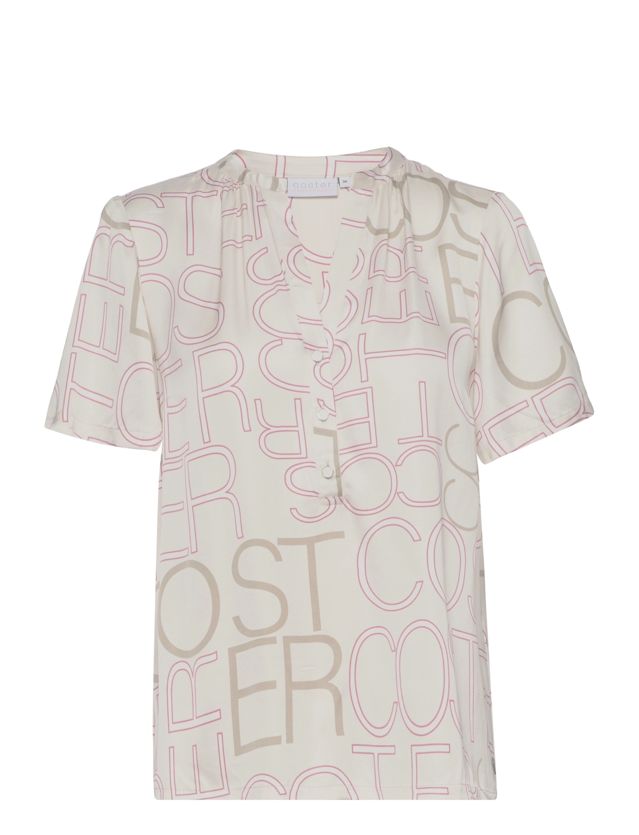COSTER COPENHAGEN Oberteil With Buttons Patterned - 34 - Damen