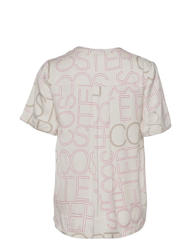 Coster Copenhagen - Top with buttons - kurzämlige blusen - logo print - 1