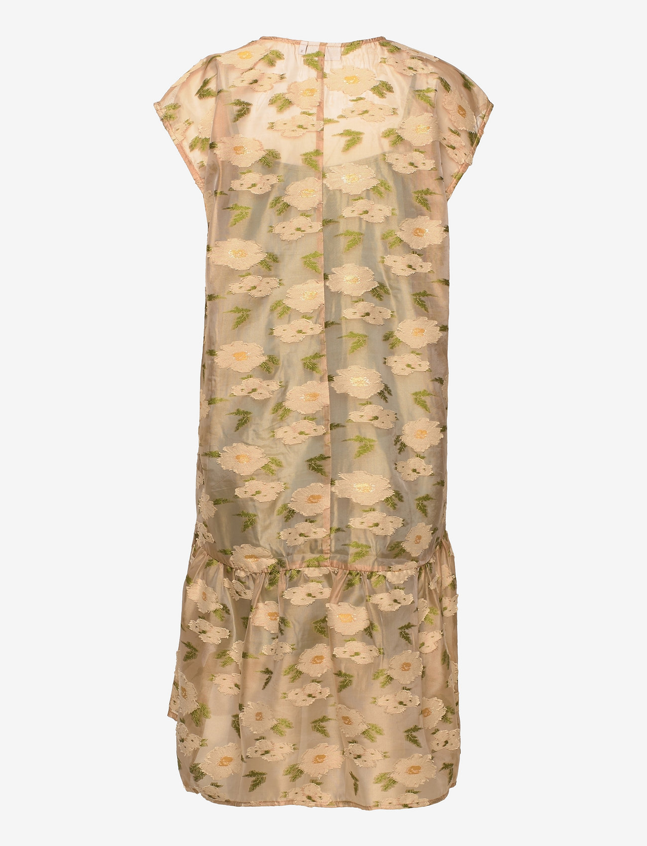 Coster Copenhagen - Light jaquard dress - kurze kleider - green flower jacquard - 1