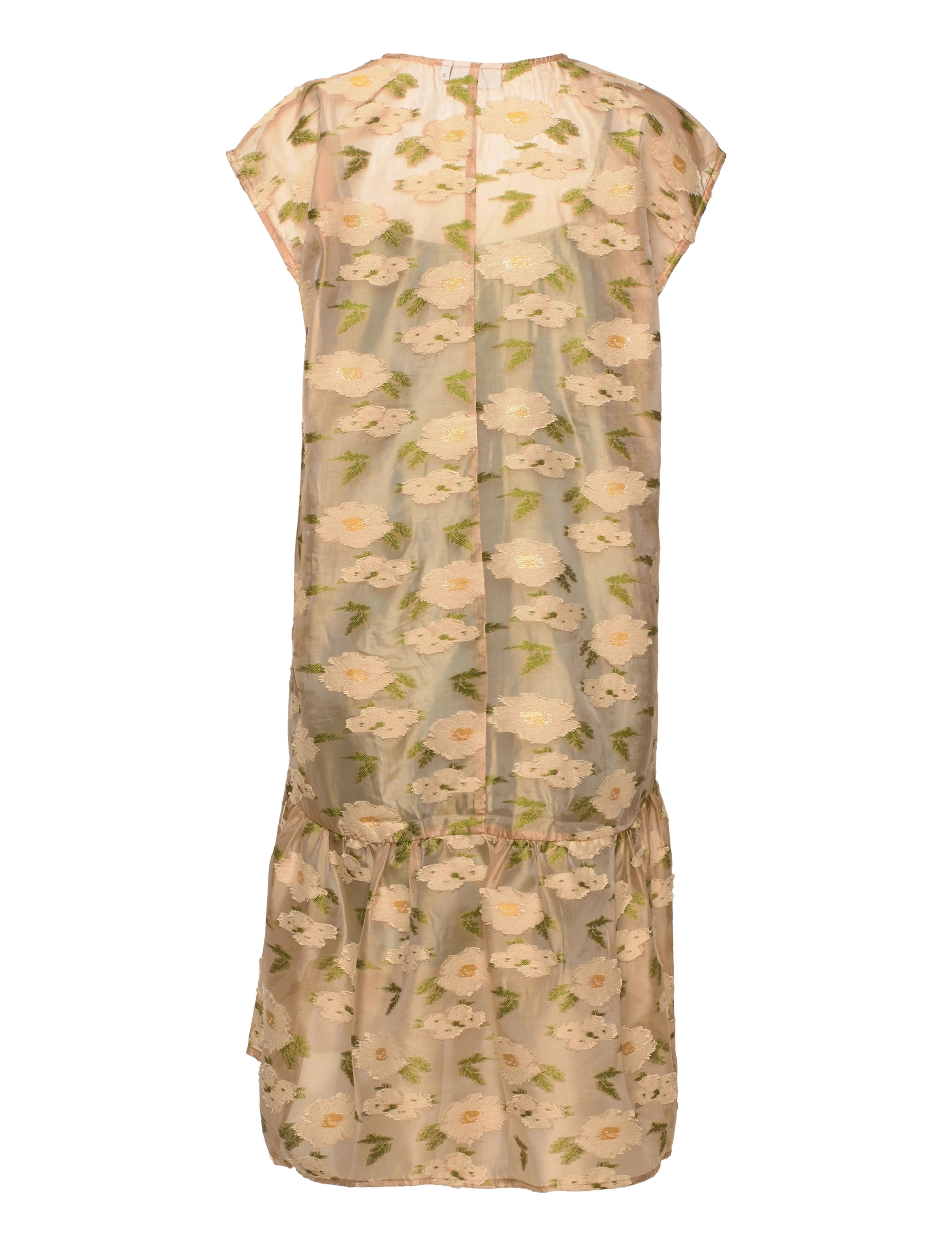 Coster Copenhagen - Light jaquard dress - robes courtes - green flower jacquard - 1