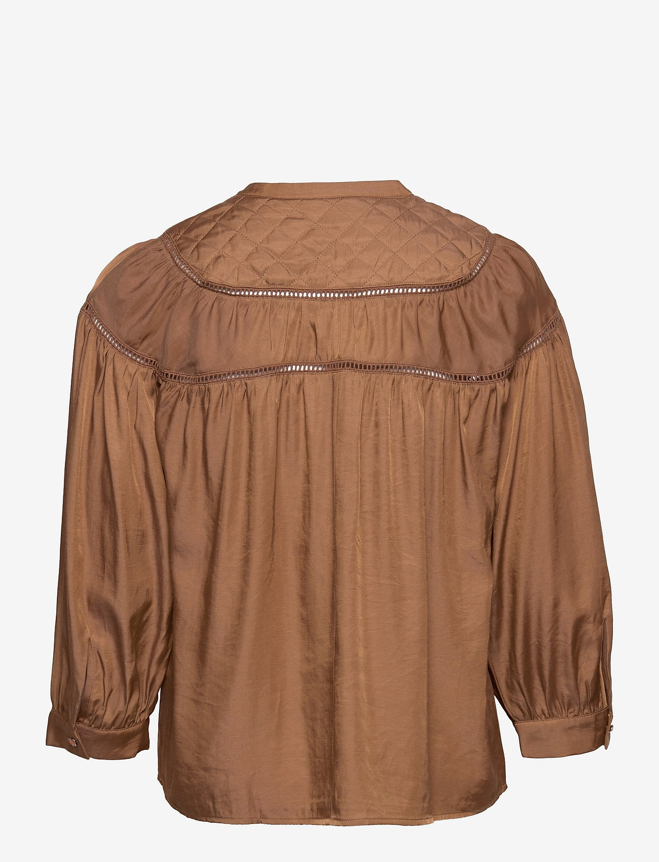 Coster Copenhagen - Shirt with quilt and latterlace - autumn tan - 1
