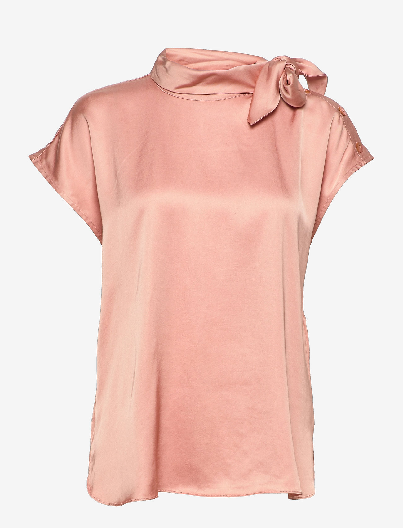 Coster Copenhagen - Top with bow tie collar - rose grey - 0